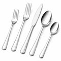 Besteckset 5-teilig Edelstahl Silber für den Esstisch klassisch